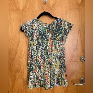 Jodifl Floral Multicolor Ruffle Sleeve Blouse